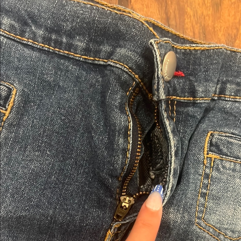 Tommy Hilfiger Blue Tan Mini Skirt Casual - Picture 3 of 7